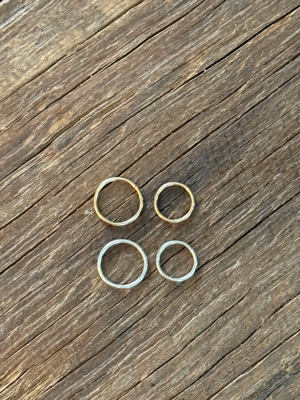 Nose/Tragus/Helix Piercing Ring Gold Filled 1/20 or 925 Sterling Silver