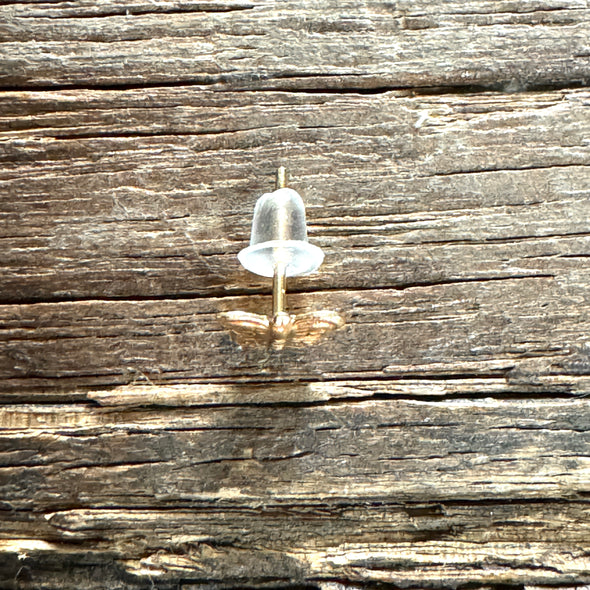 Dainty Butterfly Pierced Stud Earring (Single) Gold Filled 1/20 or 925 Sterling Silver