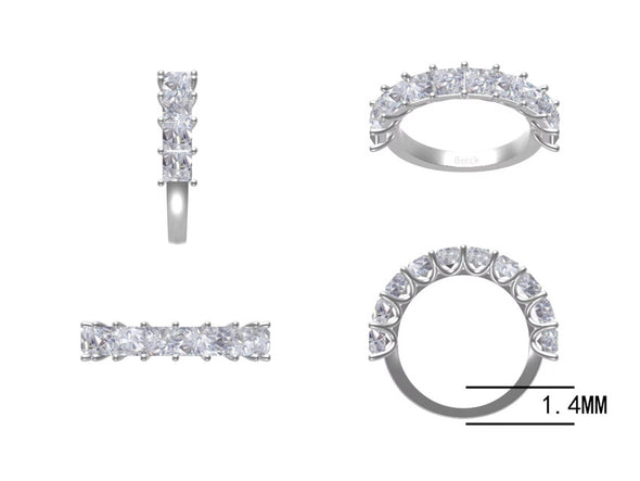 PREORDER - GRA Certified Moissanite Diamond Wedding & Engagement Rings (Sold Separately)