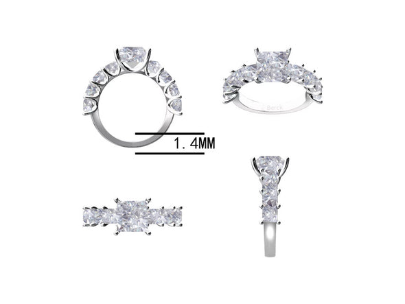 PREORDER - GRA Certified Moissanite Diamond Wedding & Engagement Rings (Sold Separately)