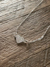Pave CZ Heart Pendant