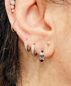 GRA Certified Black Moissanite Diamond Huggie Earrings