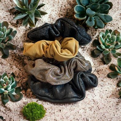 Luxury Leather Scrunchies