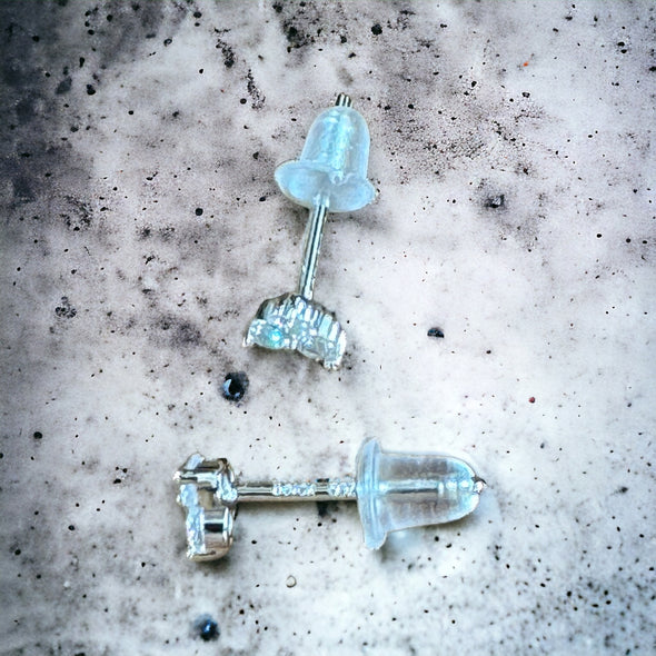 Trinity Stud Earrings 14K Gold Plated Sterling or 925 Sterling Silver