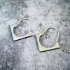Spearhead Drop Hoop Earrings