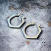 Hex Hoop Earrings