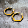 Hex Hoop Earrings