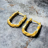 Organic Vine Huggie Earrings