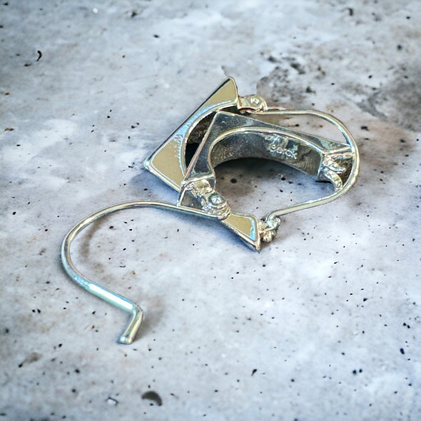 Spearhead Drop Hoop Earrings