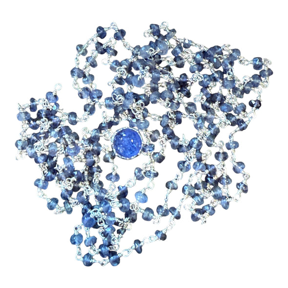 One-Of-A-Kind Gemstone Hand Chain Sterling Silver 2 Strand with Attached Chain Ring