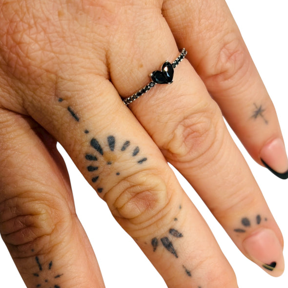 Moissanite Diamond GRA Certified Heart Ring Sterling Silver PREORDER