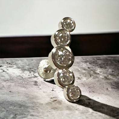 Conch/Helix Flat Back Piercing Studs - Push In (Sold as Singles - Multiple Options)