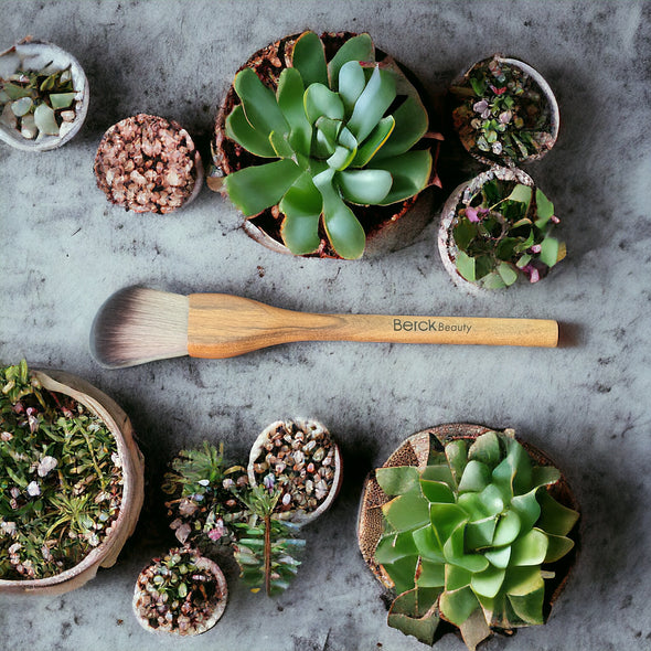 BB Luxury Makeup Brushes Walnut Wood Handles (Sold Individually)