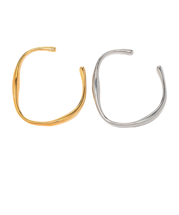 Abstract Open Bangle Bracelet