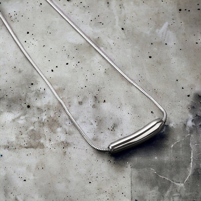 Abstract Tube Snake Chain Necklace