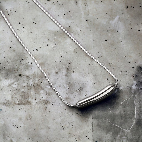 Abstract Tube Snake Chain Necklace