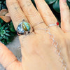 One-of-a-Kind Oval Kingman Turquoise Sterling Silver Dome Adjustable Ring