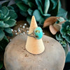 One-Of-A-Kind Kingman Blue Turquoise Sterling Silver Adjustable Ring