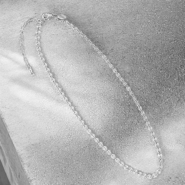 Diamond Cut Burst 4mm Disc Necklace (14k GF & 925 Sterling)