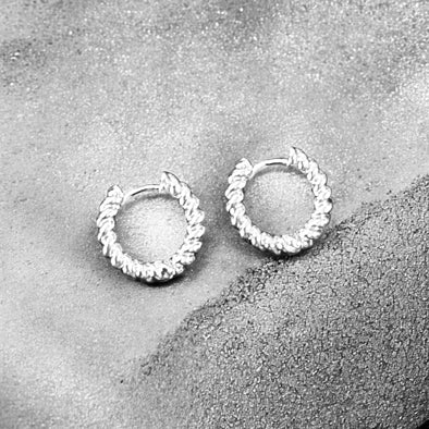 Waterproof Twisted Huggie Earrings