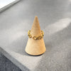 Waterproof Open Clover Adjustable Ring 18k Gold PVD Plated