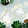 One-of-a-Kind 46mm Hammered Clover Drop Earrings Sterling Silver or 14K Gold Plated Sterling Silver