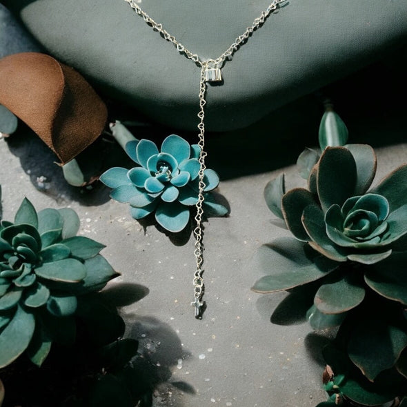 Locked in Love 925 Sterling Silver Adjustable Necklace - Handmade