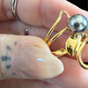 Waterproof Two-Tone Abstract Ball Ring Polished Stainless Steel & 18k Gold PVD Plated Stainless Steel