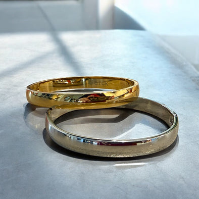 Chunky Wide Bangle Bracelet (Hinged)