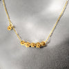 Waterproof 5 Flower Bar Necklace 16"-18"