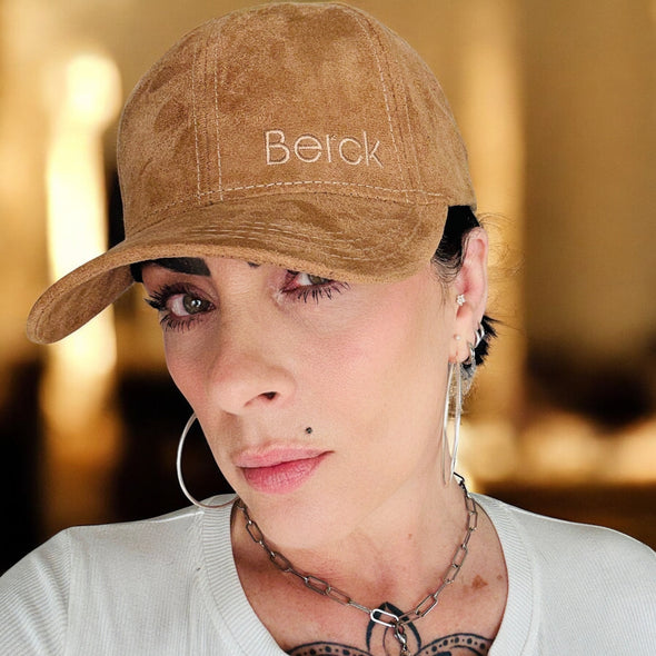 LIMITED EDITION Berck Embroidered Low Profile Trucker Faux Suede/Faux Hair