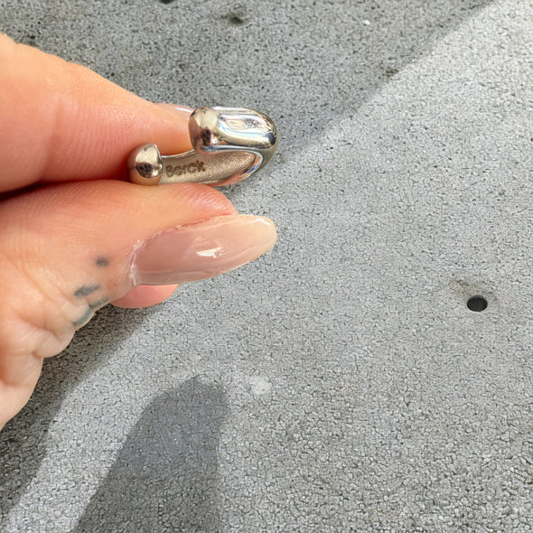 Waterproof Abstract Hoop Ear Cuff Polished Stainless Steel & 18k Gold PVD Plated Stainless Steel