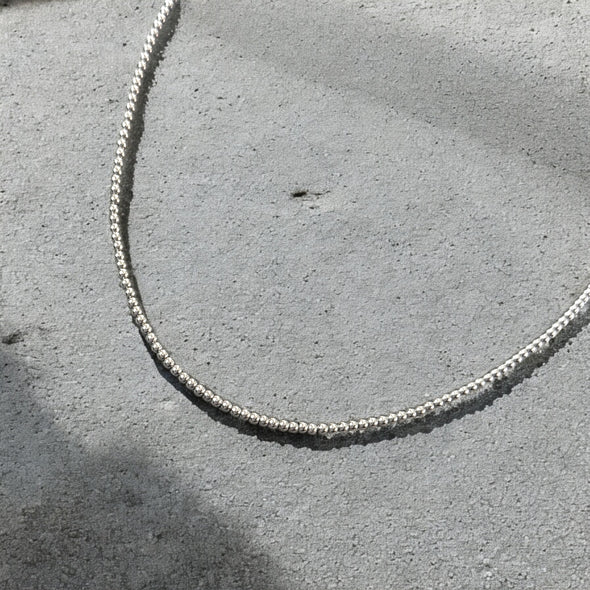 Waterproof 3mm Beaded Stainless Steel Necklace