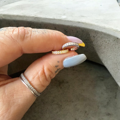 Waterproof Dainty Zircon Diamond Ear Cuff Solid Sterling Silver (Sold as a Single)