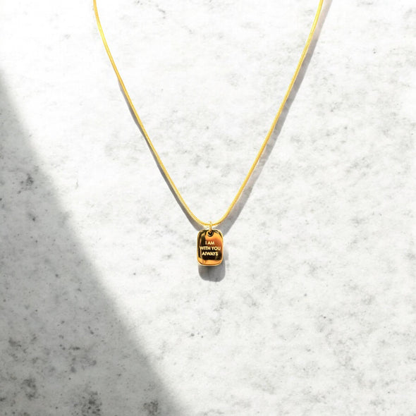 Waterproof Two Piece Layering Necklace "I am With You Always"