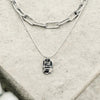 Waterproof Two Piece Layering Necklace "I am With You Always"