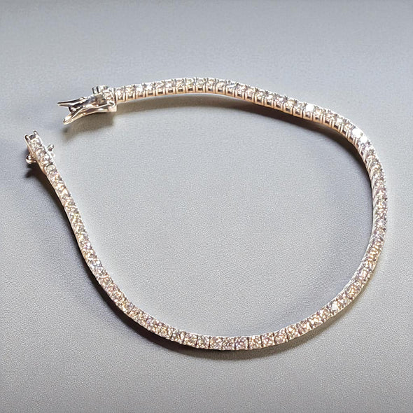 PREORDER - GRA Certified Moissanite Diamond 2mm Tennis Bracelet