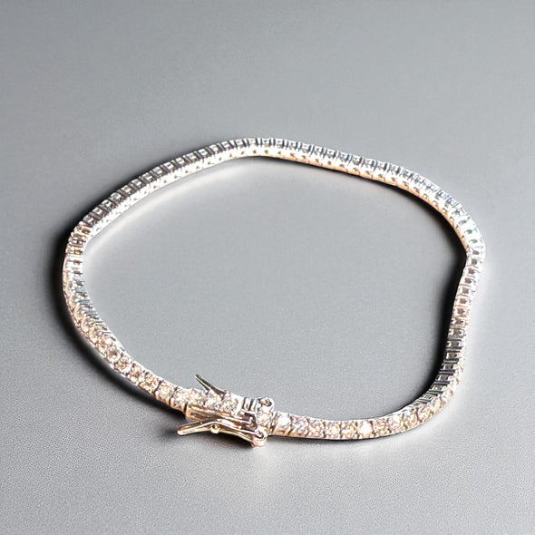 PREORDER - GRA Certified Moissanite Diamond 2mm Tennis Bracelet