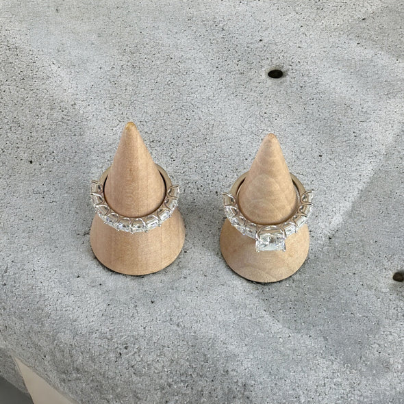 PREORDER - GRA Certified Moissanite Diamond Wedding & Engagement Rings (Sold Separately)