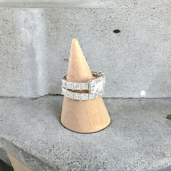 PREORDER - GRA Certified Moissanite Diamond Wedding & Engagement Rings (Sold Separately)