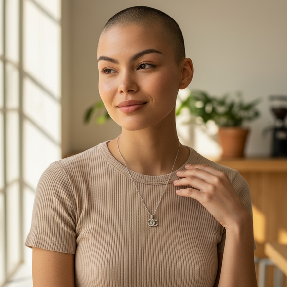 GRA Certified Moissanite Diamond CC Necklace