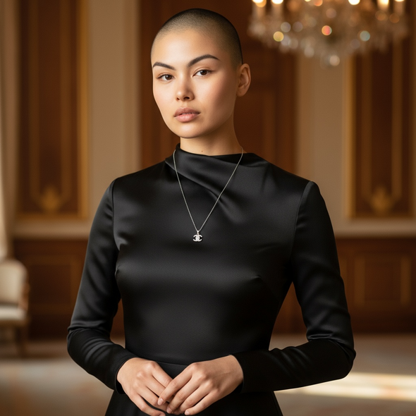 GRA Certified Moissanite Diamond CC Necklace