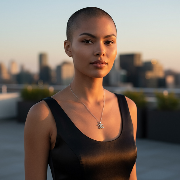 GRA Certified Moissanite Diamond CC Necklace