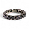 4mm Black Moissanite Diamond GRA Certified Eternity Ring