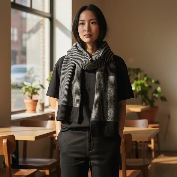 LIMITED EDITION Berck X CC Hooded Scarf Ribbed