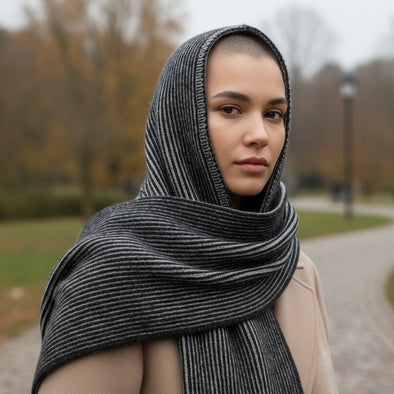 LIMITED EDITION Berck X CC Hooded Scarf Ribbed