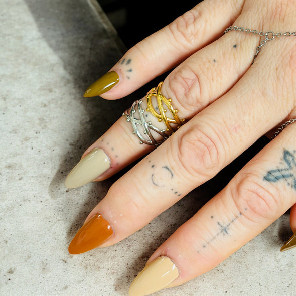 Waterproof Crown of Thorns Adjustable Ring