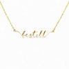 Waterproof "Be Still" Script Necklace