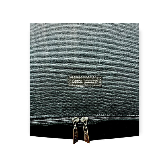 Berck Aniine Leather Pouf 18"