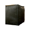 Berck Aniine Leather Pouf 18"